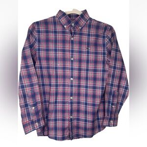 Vineyard Vines Kids Red and Blue Checkered Shirt